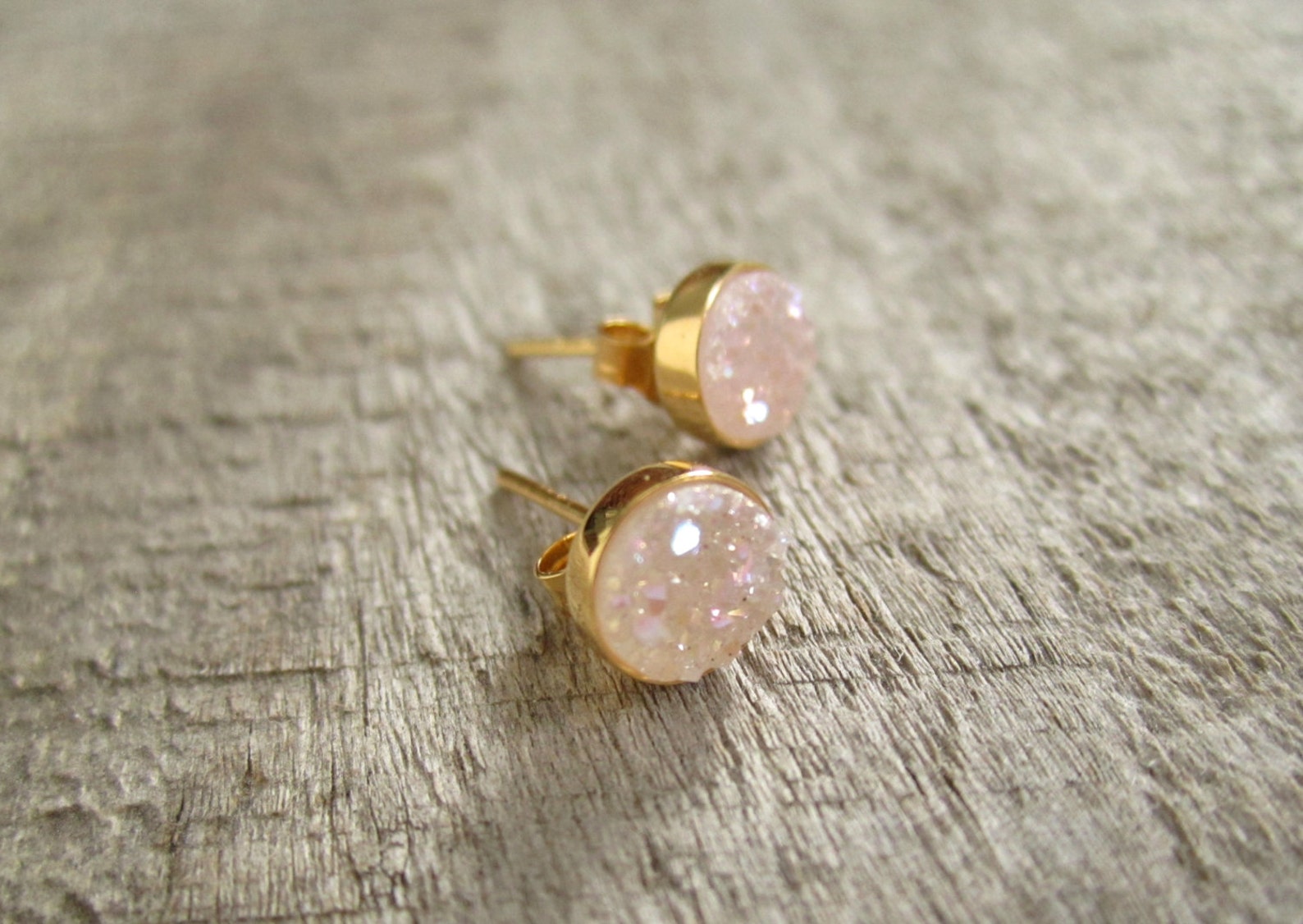Luna norte druzy quartz earrings Clearance