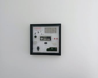 Nintendo NES Controller Shadow Box Wall Art, Retro Gaming Decor, Gamer Gift, Vintage Nintendo Display, Game Room Decor