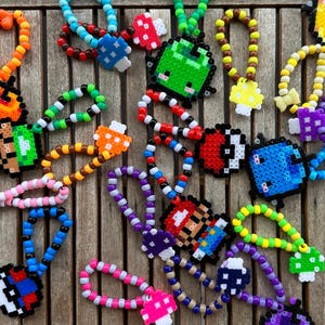 CUSTOM Kandi Perler Bracelets, Handmade Beaded Bracelets, Accessories for Festivals, Raves, Parties