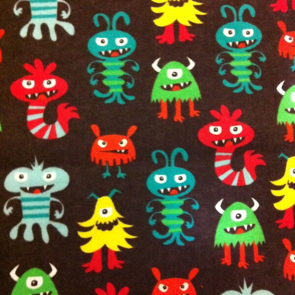 Reserved - Monsters - By the Yard - Flannel - 2 yards