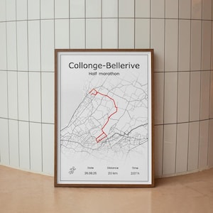 Any Run, Ride, Hike | Personalised Black&White Route Poster | Custom GPX Activity Map | Marathon, 5K,10K | Runner Gift | Stylish Strava Art