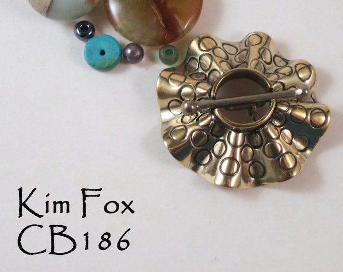 Round 4 strand Sterling Silver or Bronze Toggle with Sea Urchin Pattern from Kim Fox - able to work with multiple strands