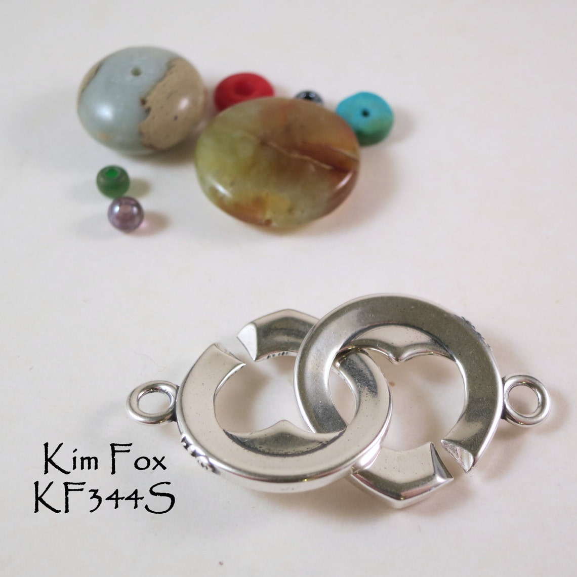 KF344 Larger Heart Shaped Sister Hook Clasp in Sterling Silver Etsy