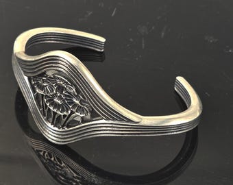 Gift of Love Cuff Bracelet: Sterling Silver or Bronze, Adjustable