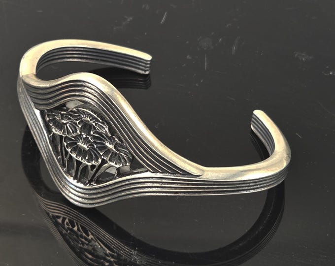 Gift of Love Cuff Bracelet: Sterling Silver or Bronze, Adjustable