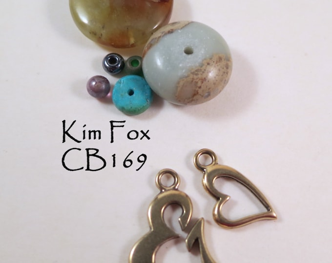 Double Heart Clasp: Bronze or Sterling Silver Necklace Closure