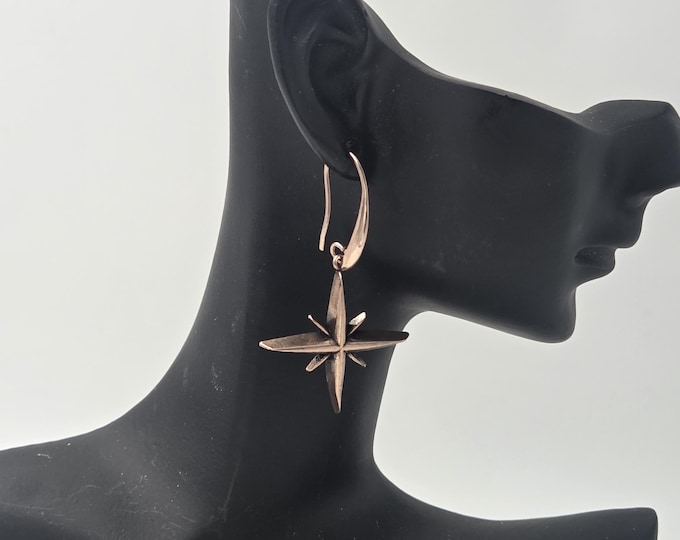 KFE522 Starlight Earrings in Red, Golden and White Bronze