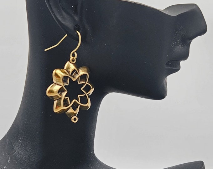 KFE13 Desert Flower Earrings Reversible in silver or bronze  by Kim Fox