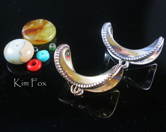 KF349  Over The Moon Adjustable Bail in silver and bronze designed by Kim Fox