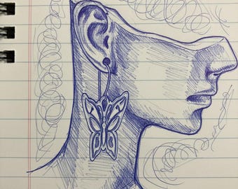 KFE602 Butterfly Earring Symbol of transformation, beauty and endurance