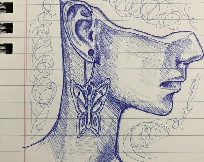 KFE602 Butterfly Earring Symbol of transformation, beauty and endurance