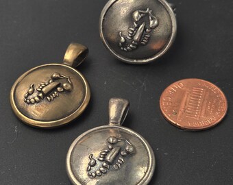 Golden Bronze Scorpio Adjustable Ring or Pendant: Zodiac Astrology Jewelry