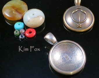 Sagittarius Zodiac Pendant: Bronze or Sterling Silver, Kim Fox Design