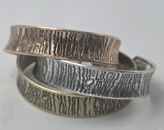 KFC694 Sedona Red Rock Cuff in Silver, Yellow and Red Bronze
