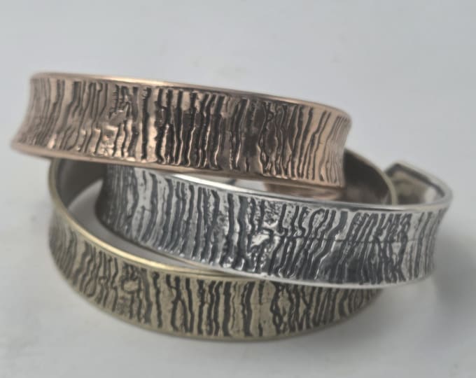 KFC694 Sedona Red Rock Cuff in Silver, Yellow and Red Bronze