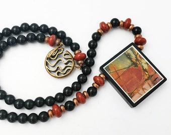 C219 Swirl Round Clasp for necklace or bracelet in bronze or silver by Kim Fox