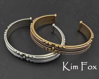 Dawn Cuff In sterling silver and golden bronze