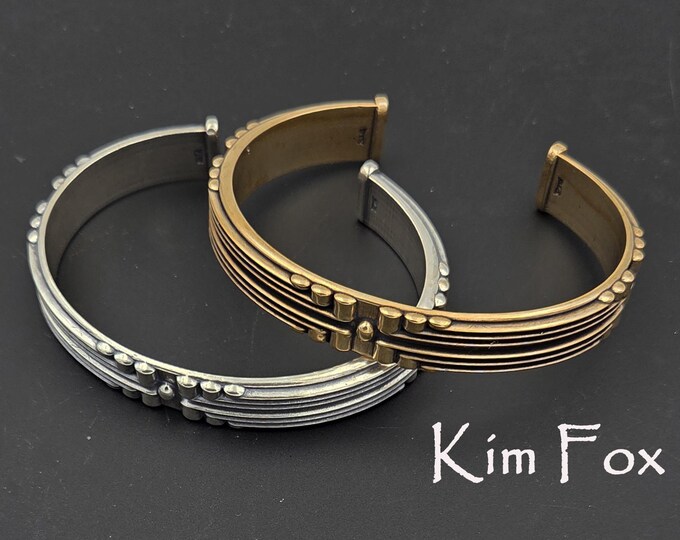 Dawn Cuff In sterling silver and golden bronze