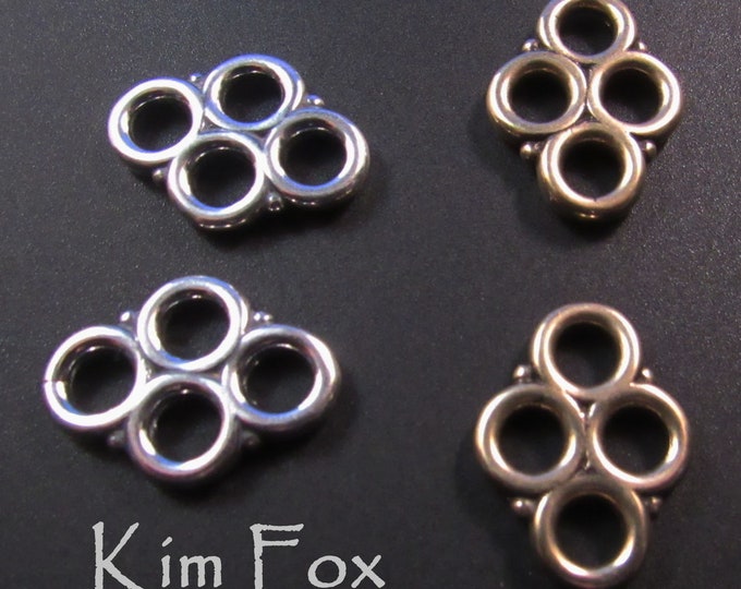 KF353 Three to One Loops in Golden Bronze or Sterling Silver - designed by Kim Fox - Heavy Duty