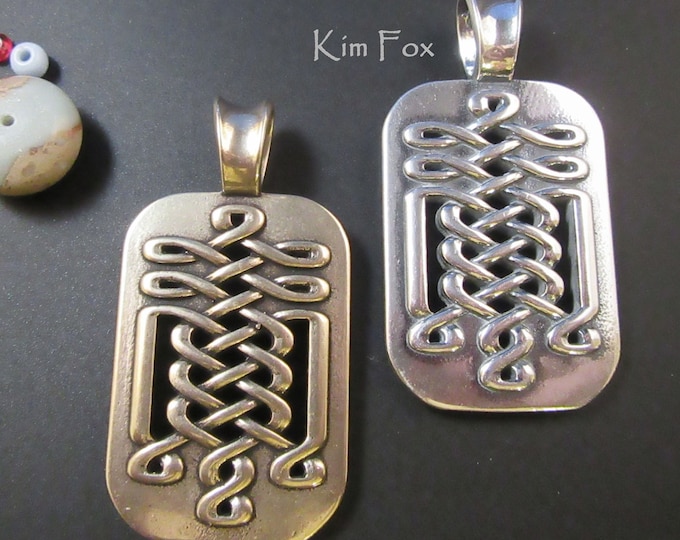 KFP374 Celtic Knot Pendant: Sterling Silver or Bronze Tabular Design