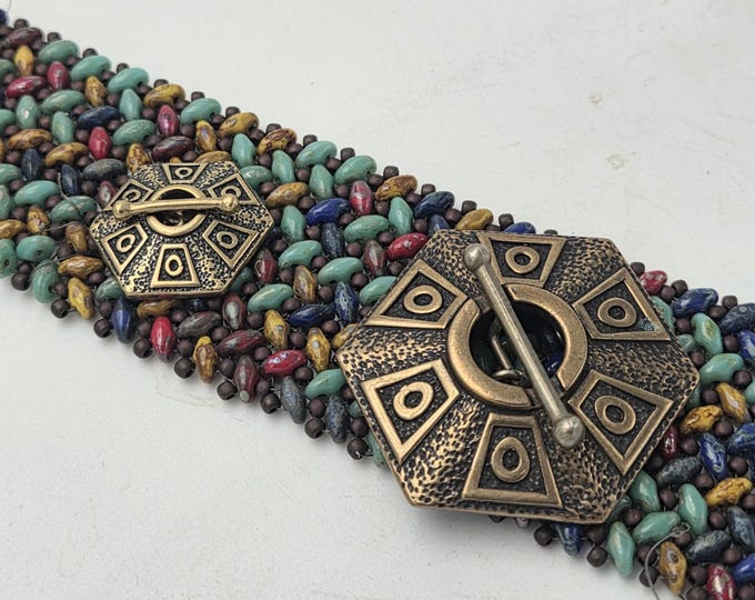 KF257 Six-Sided Toggle Clasp: Solid Bronze, Lost Wax Cast Jewelry Findings