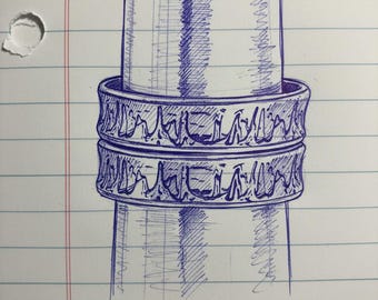 KFB455 Sedona Skyline Cuff: Golden Bronze Etched Bracelet by Kim Fox