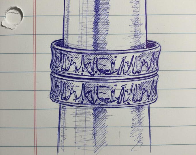 KFB455 Sedona Skyline Cuff: Golden Bronze Etched Bracelet by Kim Fox