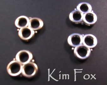 KF382 Two to One Loops in Golden Bronze or Sterling Silver - designed by Kim Fox - Heavy Duty