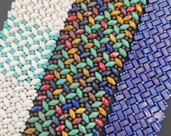 Two holed herringbone stitch for left and right-handed people by Kim Fox