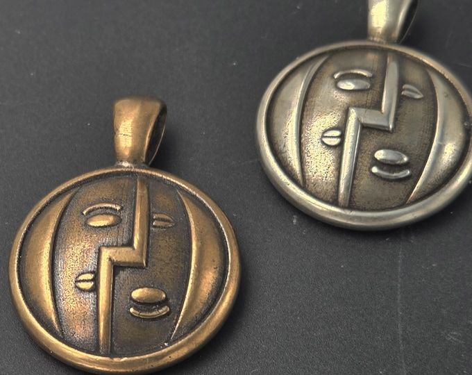 Round Silver Gemini Pendant KFP166- May 22 June 21 - designed by Kim Fox