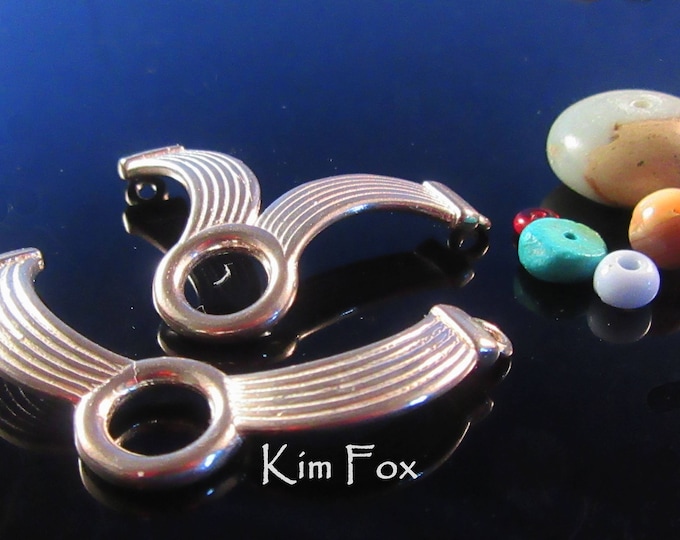 Sterling Silver V & Winged Necklace Connector by Kim Fox