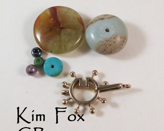 C147 Round Steampunk Style Slot Clasp designed By Kim Fox