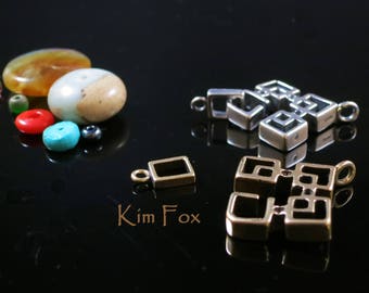 C160 Oriental Sterling Silver or Bronze Slot Clasp - Kim Fox For Necklaces or Bracelets