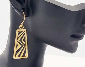 KFE50 Higher Ground Dangling Earring in Golden Bronze and Silver by Kim Fox