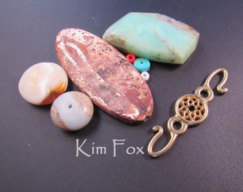 KF366 Desert Flower : Double hook Bronze and Silver