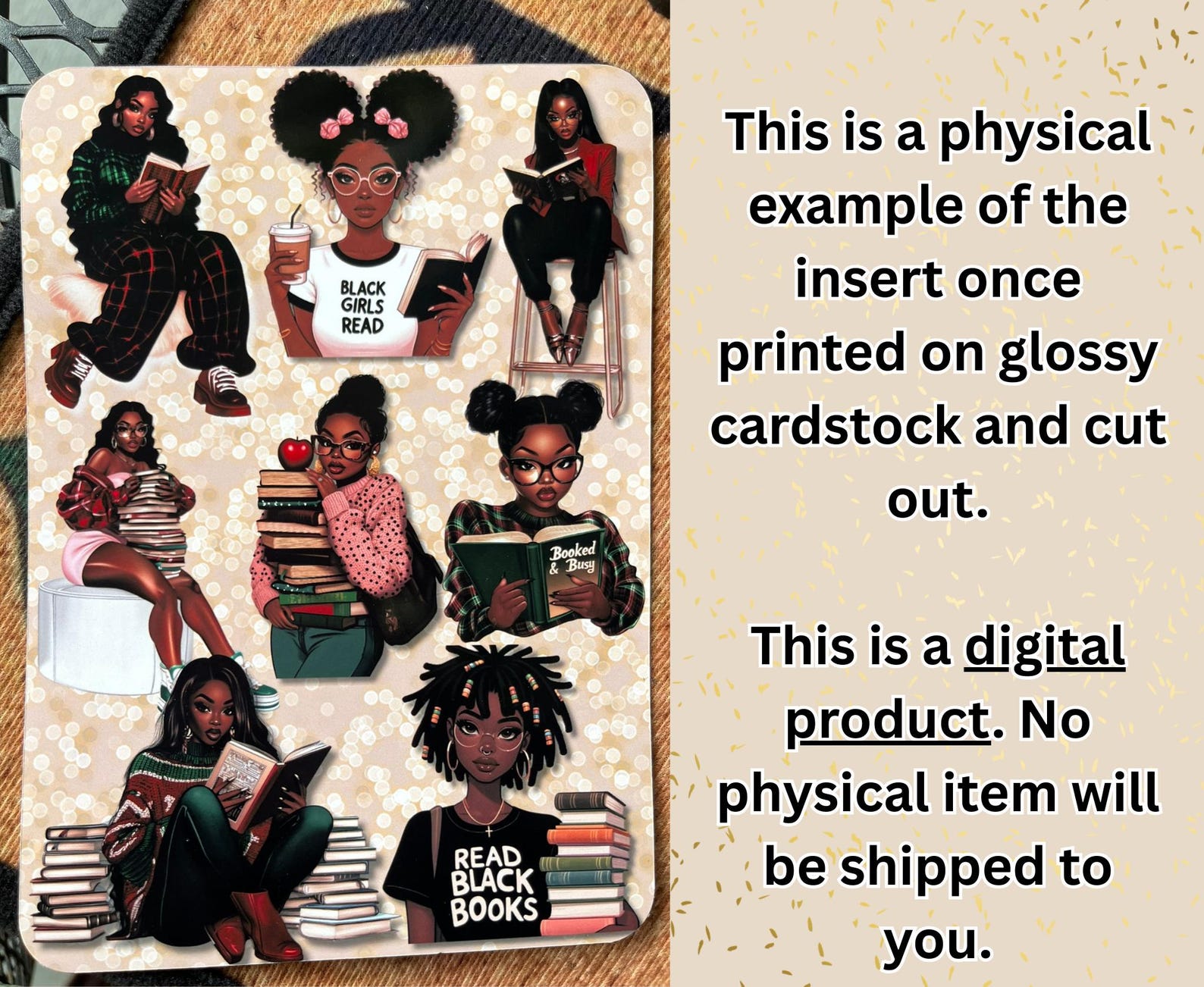 Black Girl Bookish Printable Kindle Inserts | 7 Sizes for Paperwhite ...