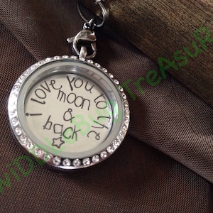 Living Locket Plate - Origami Owl -Custom Hand Stamped - Stainless Steel Floating Charm