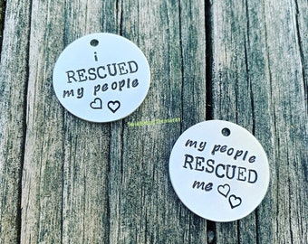 Aluminum Pet ID Tag | Cat Rescue | Dog Rescue | Pet Adoption | Collar Tag | Pet ID Tag