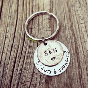 5 Year Anniversary Key Chain