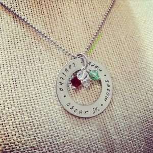Mother Necklace | Grandmother Necklace |  Personalized Necklace | Name Necklace | Spinner Necklace