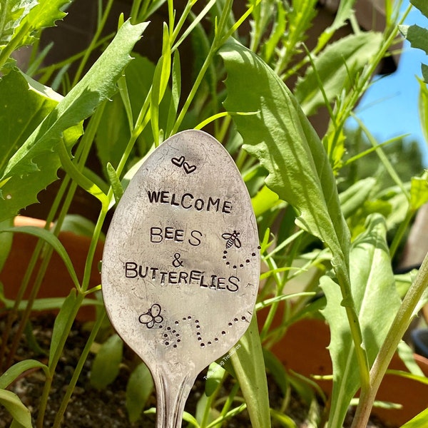 Garden Marker | Plant Stake | Gardener Gifts | Gifts for Mom | Personalized Garden Spoon | Vintage Spoon | Garden Decor | Gardening Supplies