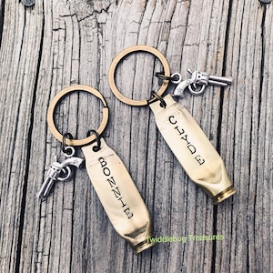 Bonnie and Clyde - Bullet Keychain -Anniversary Gift - Best Friend Keychain - Husband and Wife Keychain - Ride or Die - Partners in Crime