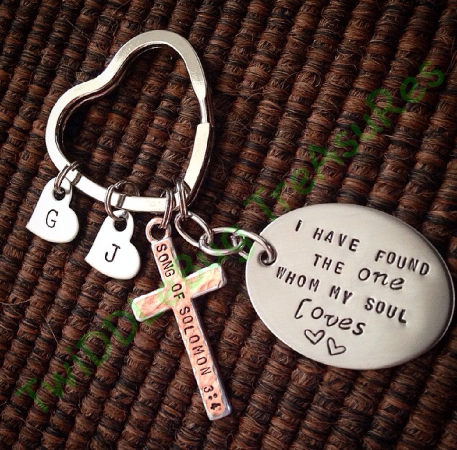 Bible Verse Christian Keychain Hand Stamped Key Chain Etsy