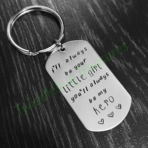 Father Keychain - Dad Keychain - Father of the Bride Gift - Wedding Gift - Gifts for Dad - Daddys Little Girl