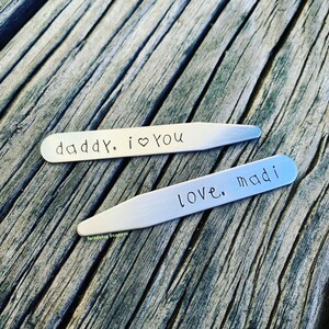 Personalized Collar Stays - Stainless Steel  - Dad Gift- Father Gift - Wedding Gift - Gifts Under 20