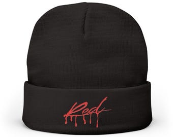 Playboi Carti WLR Embroidered Beanie // Die Lit Whole Lotta Red