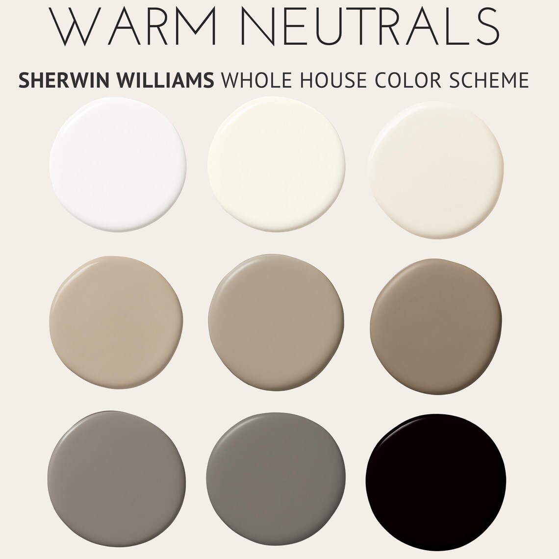 Sherwin Williams Warm Neutrals Paint Palette: Interior Design Guide ...