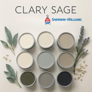 Clary Sage Cottage Paint Palette: Sherwin-Williams Warm Neutrals (Digital Download)