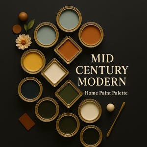 Mid-Century Modern Color Palette – Sherwin Williams Whole House Scheme