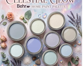 Celestial Glow Behr Paint Palette, Ethereal Pastel Color Scheme, Whimsical Serene Interior Design Guide, Digital Download